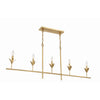 Crystorama Broche 53.5'' Linear Chandelier in Antique Gold - Additional View