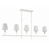 Crystorama Broche 53.5'' Linear Chandelier in Matte White - Additional View