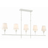 Crystorama Broche 53.5'' Linear Chandelier in Matte White - Additional View
