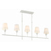 Crystorama Broche 53.5'' Linear Chandelier in Matte White - Additional View