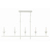 Crystorama Broche 53.5'' Linear Chandelier in Matte White - Additional View