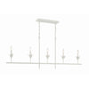 Crystorama Broche 53.5'' Linear Chandelier in Matte White - Additional View