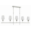 Crystorama Broche 53.5'' Linear Chandelier in Antique Silver - Additional View