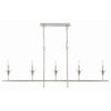 Crystorama Broche 53.5'' Linear Chandelier in Antique Silver - Additional View