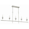 Crystorama Broche 53.5'' Linear Chandelier in Antique Silver - Additional View