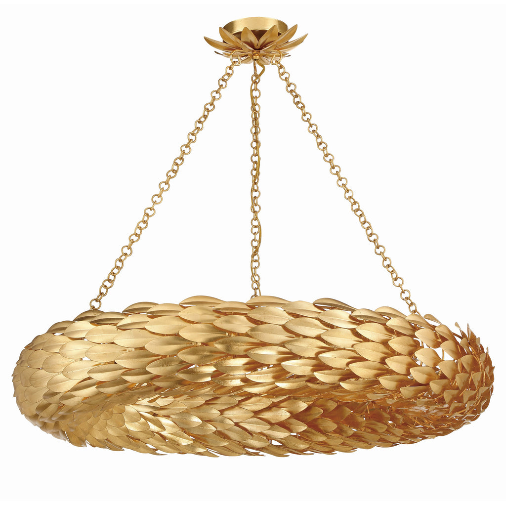 Crystorama Broche 33.5'' Chandelier in Antique Gold - Additional View