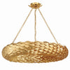 Crystorama Broche 33.5'' Semi Flush Mount in Antique Gold - Additional View
