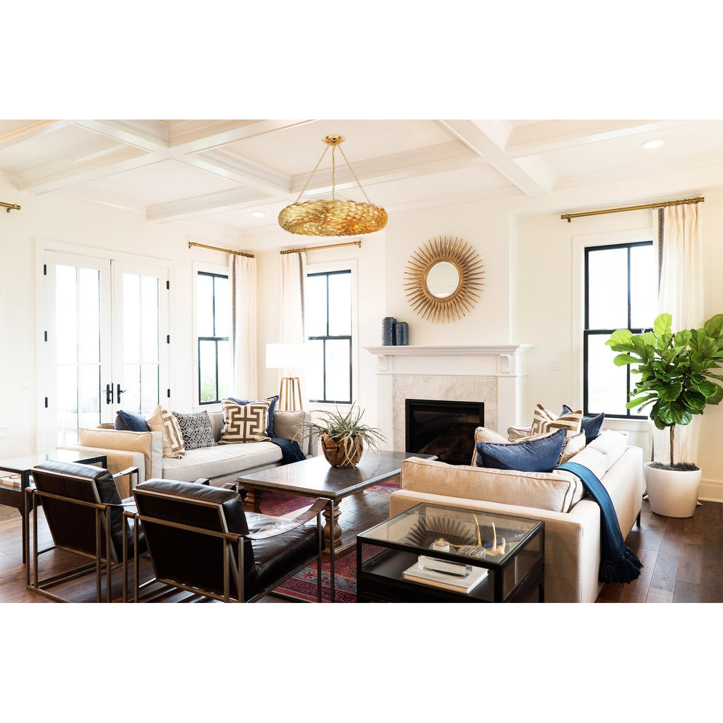Crystorama Broche 33.5'' Chandelier in Antique Gold - Lifestyle View