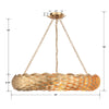 538-GA Broche 8 Light Chandelier | Dimensions Image