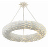 Crystorama Broche 33.5'' Chandelier in Matte White - Front View