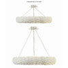 Crystorama Broche 33.5'' Semi Flush Mount in Matte White - Additional View