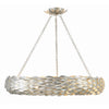 Crystorama Broche 33.5'' Chandelier in Antique Silver - Additional View