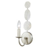 Crystorama Layla 4.25"  Sconce in Antique Silver - Front View
