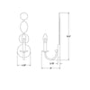 Crystorama Layla 4.25"  Sconce - Product Dimensions