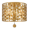 Crystorama Layla 15'' Flush Mount in Antique Gold - Front View