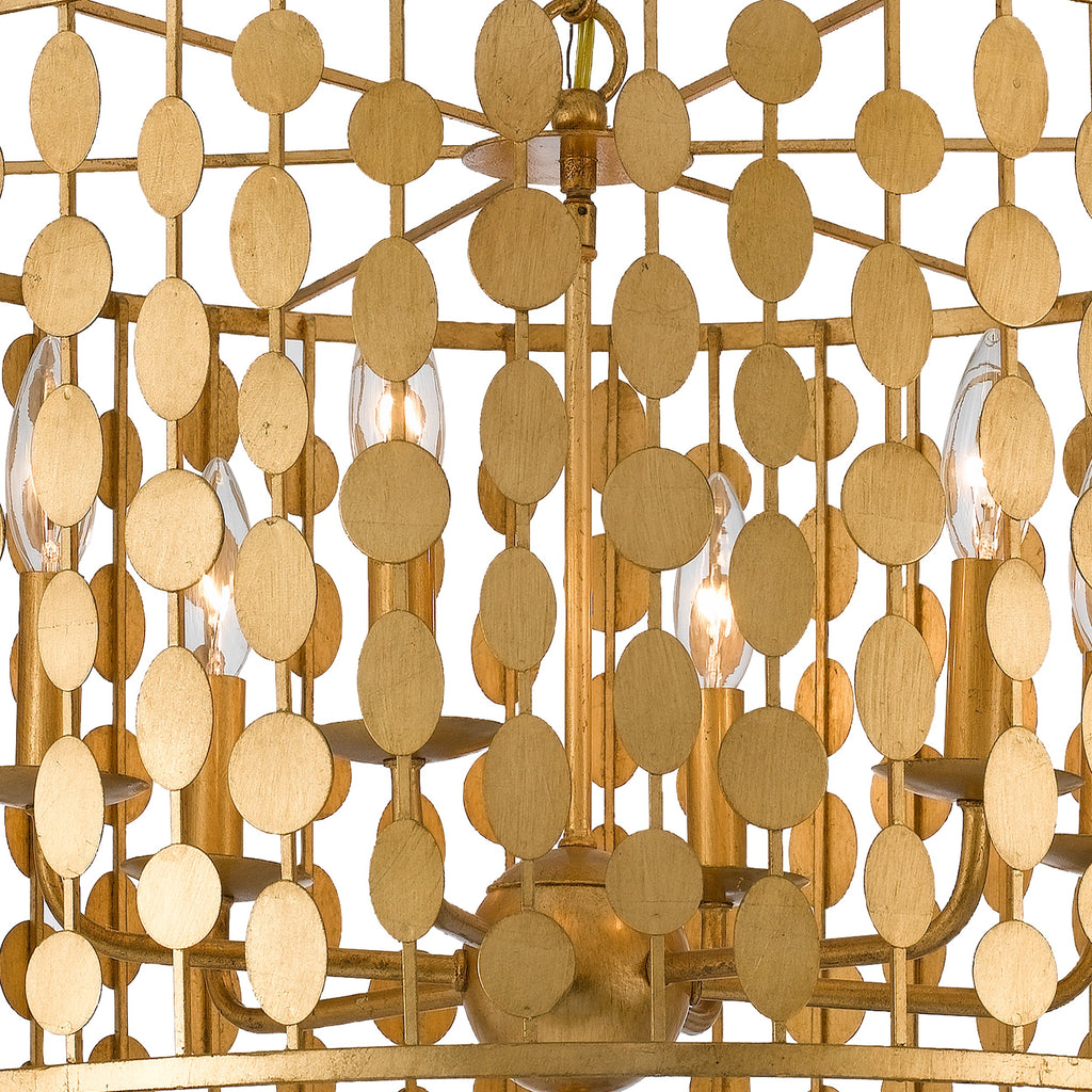 Crystorama Layla 23.75'' Chandelier in Antique Gold - Additional View