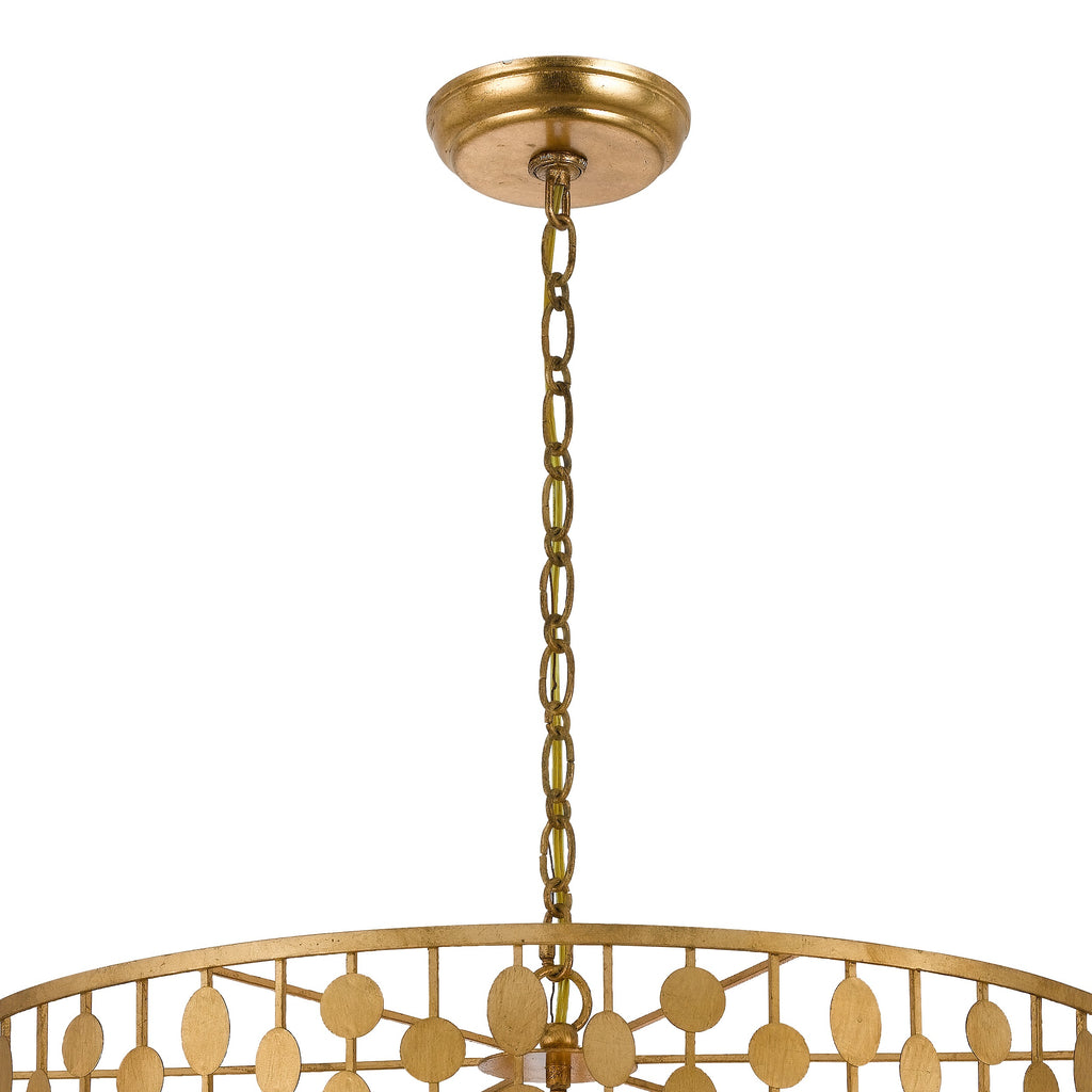 Crystorama Layla 23.75'' Chandelier in Antique Gold - Additional View