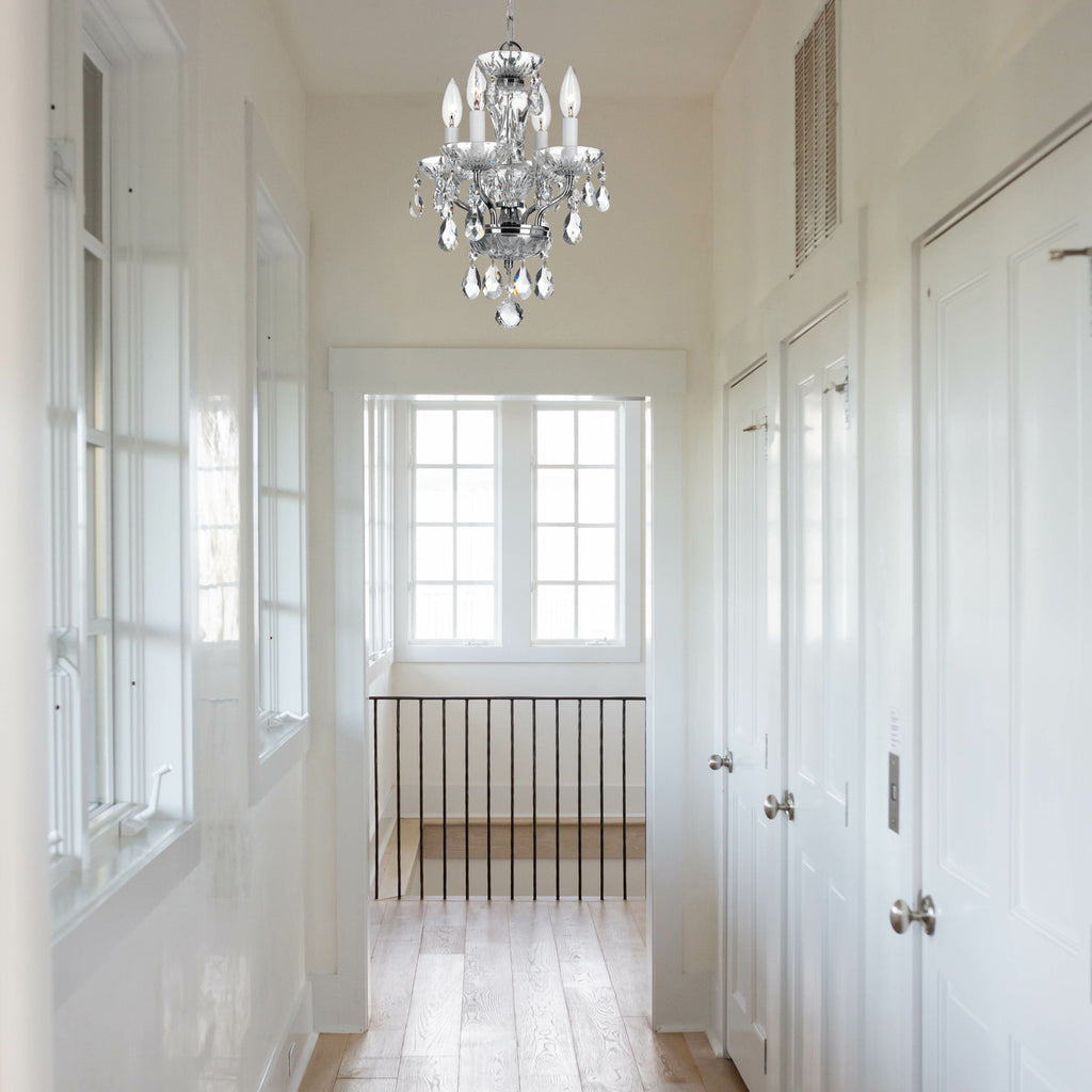 Crystorama Welton 11'' Chandelier in Polished Chrome - Lifestyle View