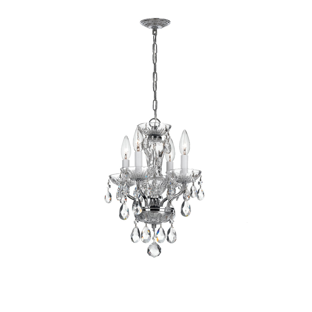 Crystorama Welton 11'' Chandelier in Polished Chrome - Front View