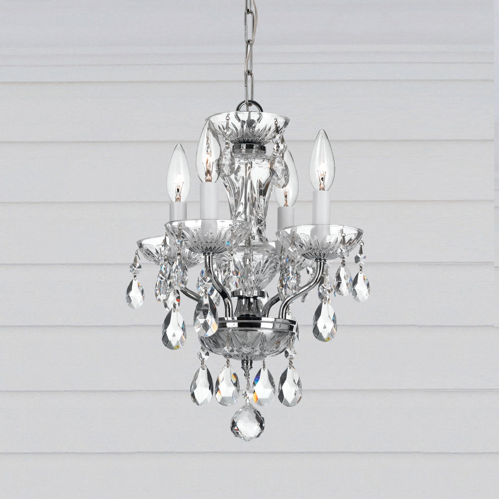 Crystorama Welton 11'' Chandelier in Polished Chrome - Lifestyle View