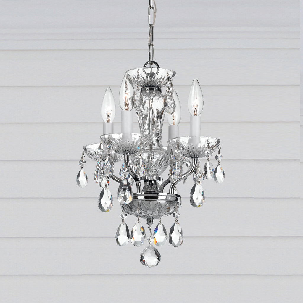 Crystorama Welton 11'' Chandelier in Polished Chrome - Lifestyle View