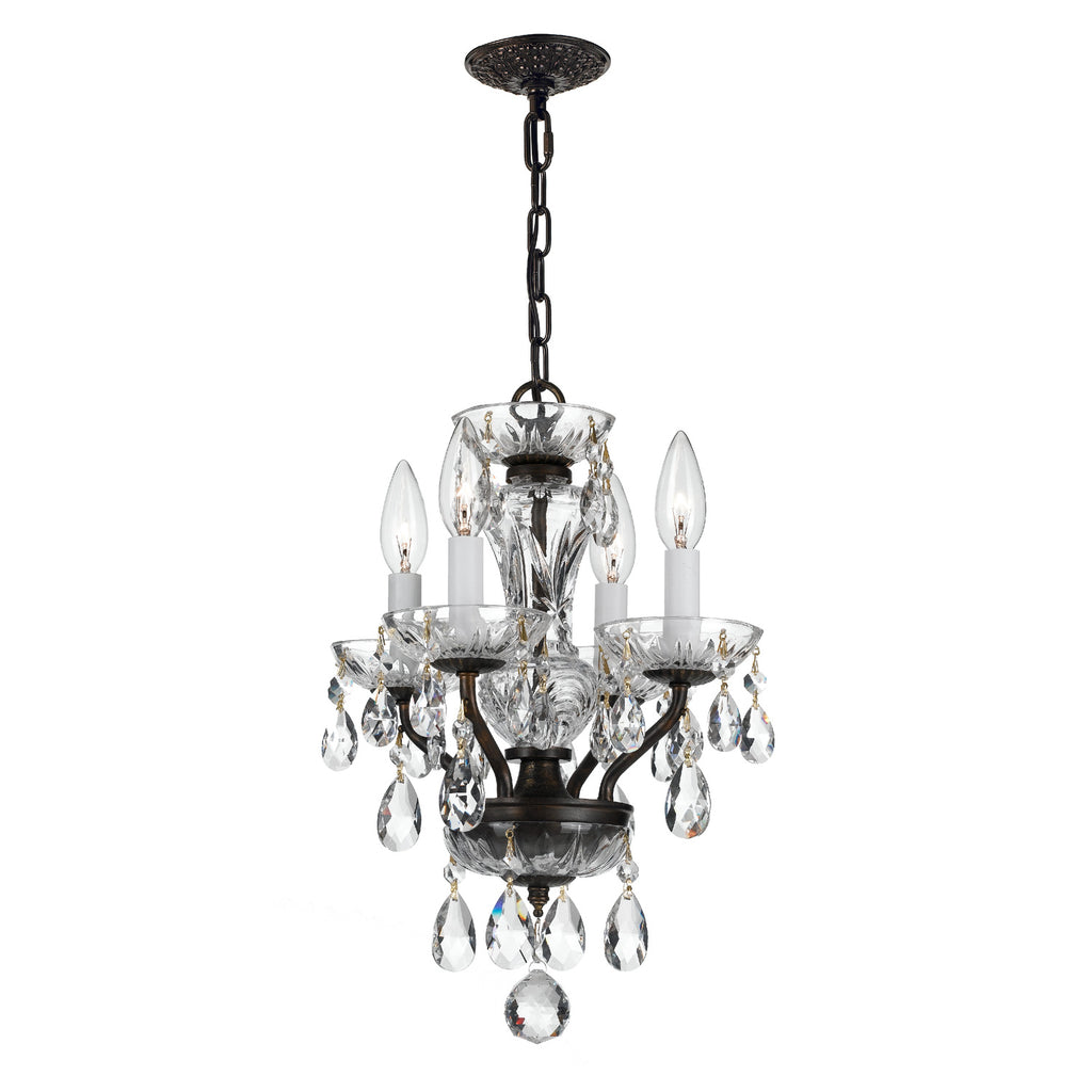 Crystorama Welton 11'' Chandelier in English Bronze - Front View