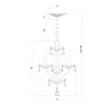 Crystorama Welton 11'' Chandelier - Product Dimensions