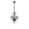 Crystorama Welton 11'' Chandelier in English Bronze - Front View