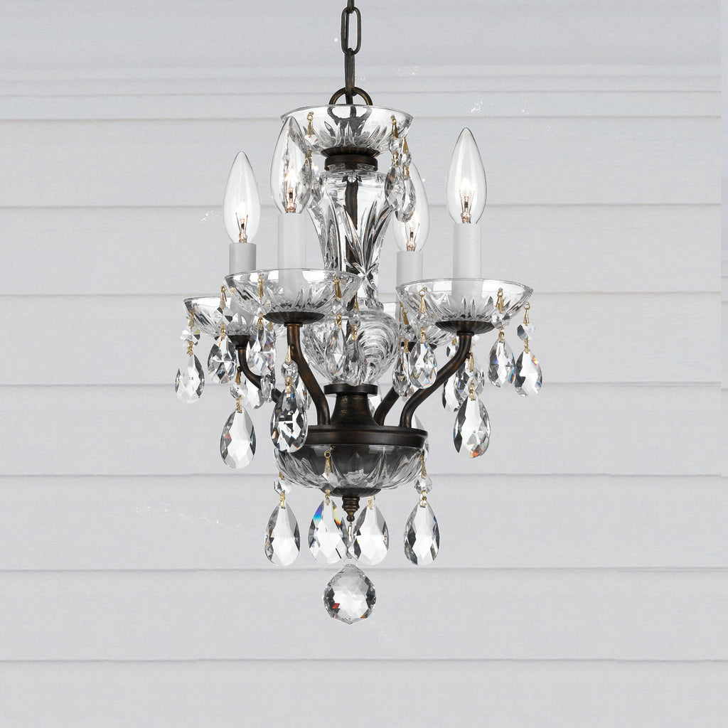 Crystorama Welton 11'' Chandelier in English Bronze - Lifestyle View