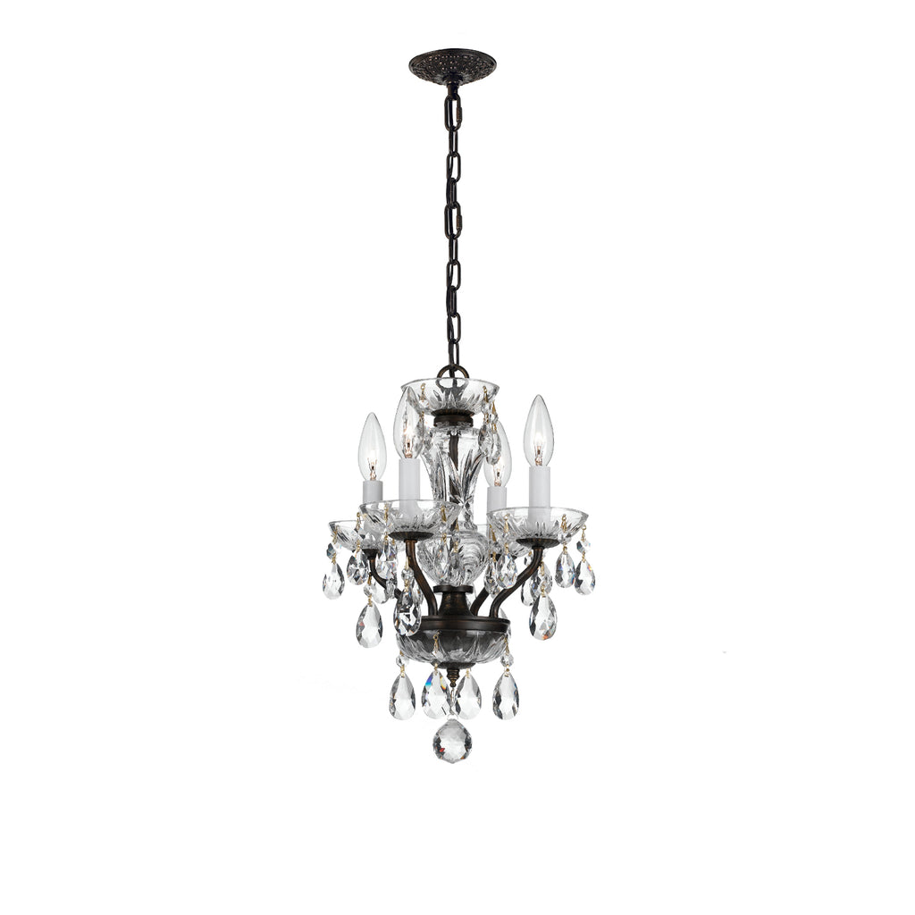 Crystorama Welton 11'' Chandelier in English Bronze - Front View