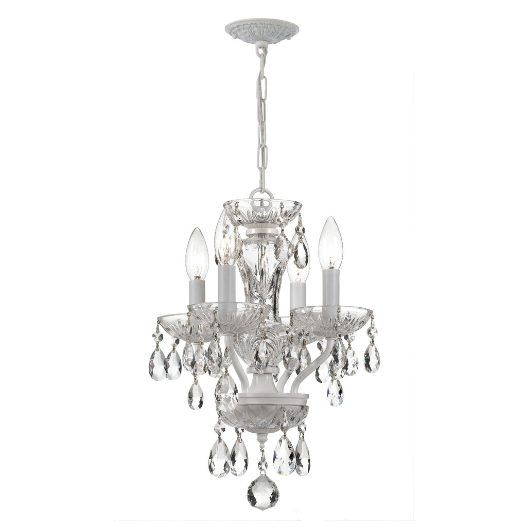 Crystorama Welton 11'' Chandelier in Wet White - Front View