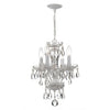 Crystorama Welton 11'' Chandelier in Wet White - Front View