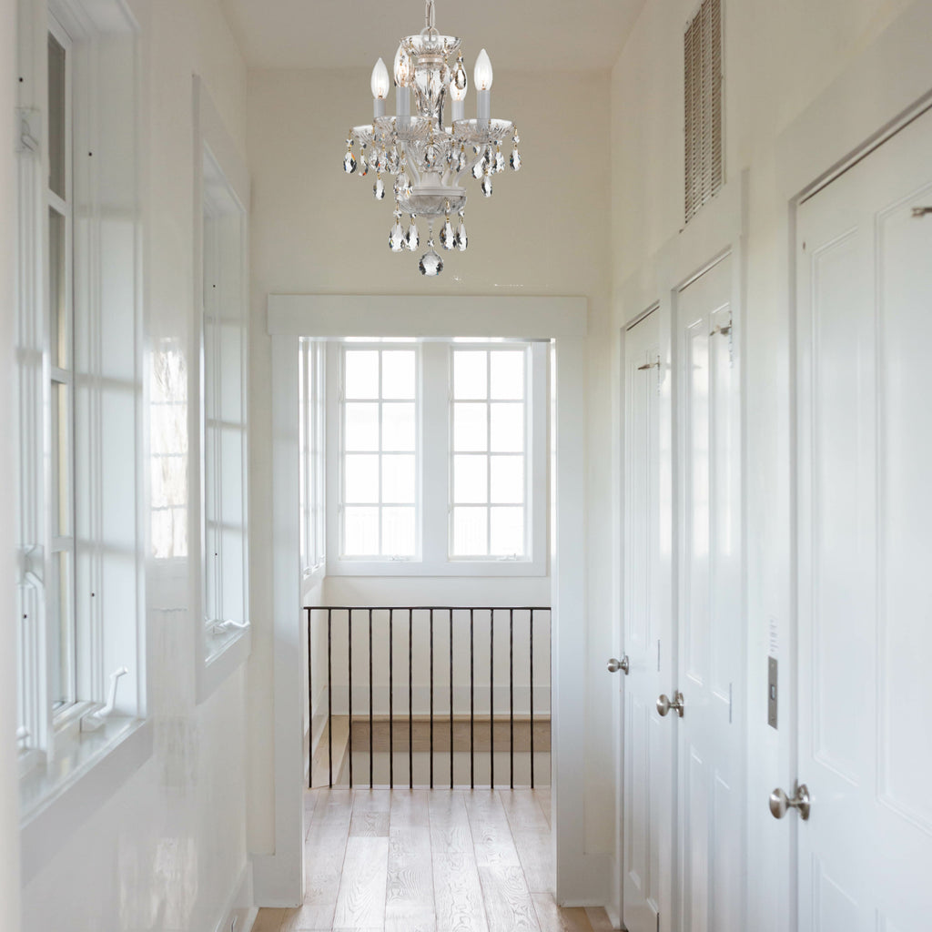 Crystorama Welton 11'' Chandelier in Wet White - Lifestyle View