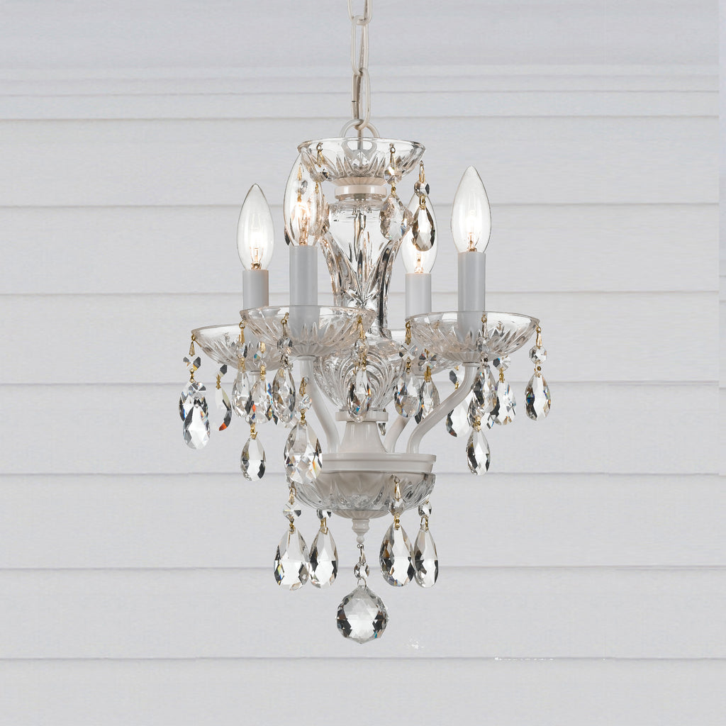 Crystorama Welton 11'' Chandelier in Wet White - Lifestyle View