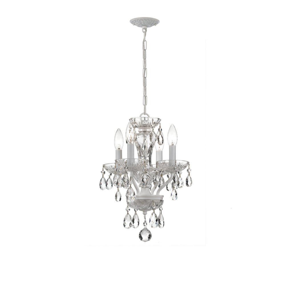 Crystorama Welton 11'' Chandelier in Wet White - Front View