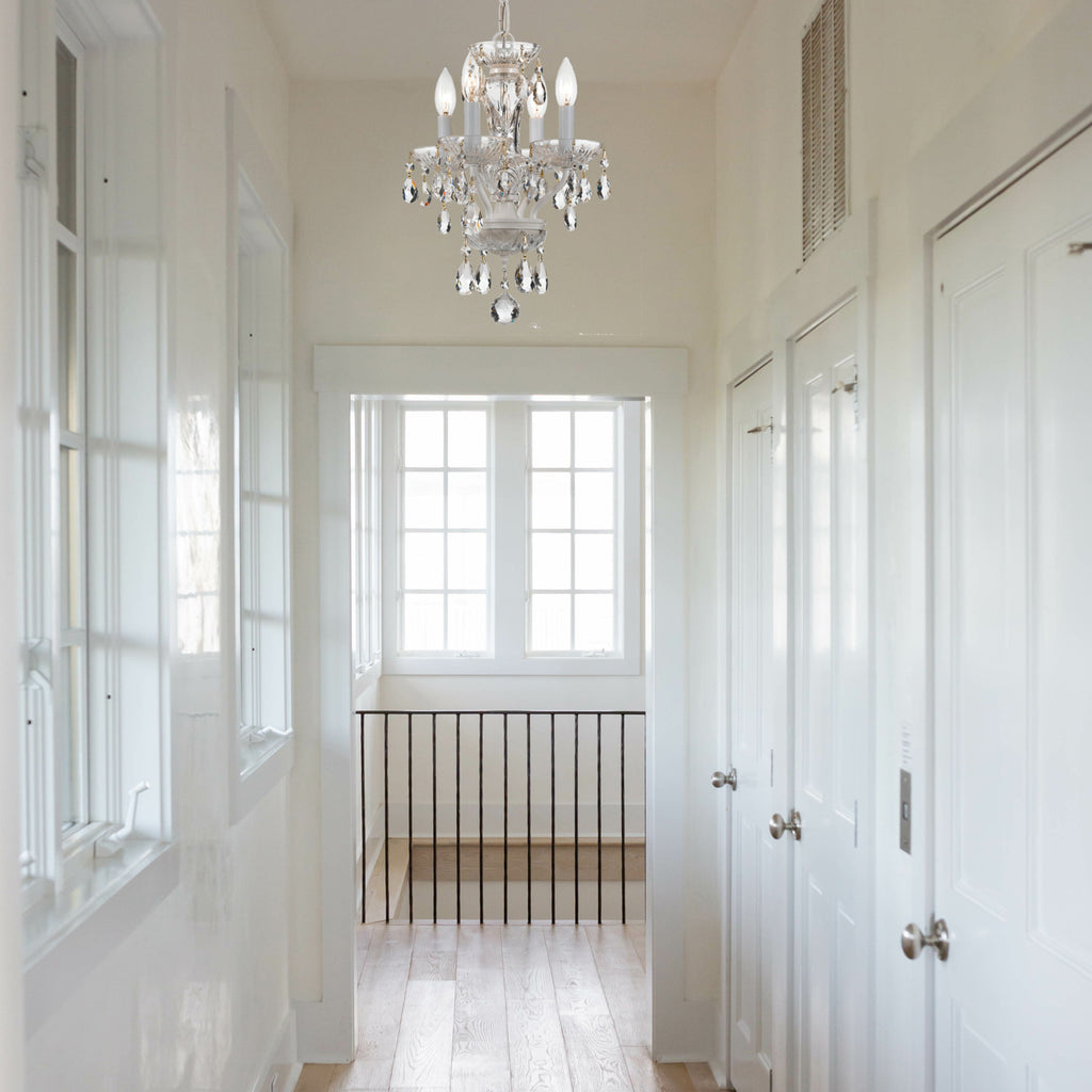 Crystorama Welton 11'' Chandelier in Wet White - Lifestyle View