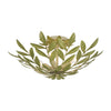 Crystorama Broche 20.75'' Semi Flush Mount in Champagne Green Tea - Front View