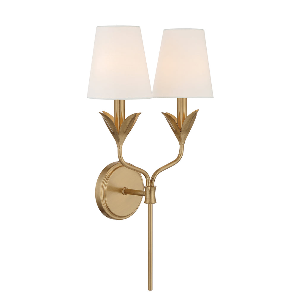 Crystorama Broche 12'' Sconce in Antique Gold - Additional View