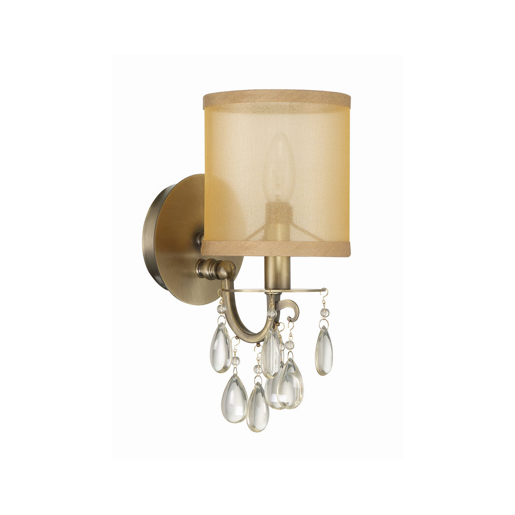 Crystorama Hampton 5.5'' Sconce in Antique Brass - Additional View