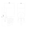 Crystorama Hampton 5.5'' Sconce - Product Dimensions