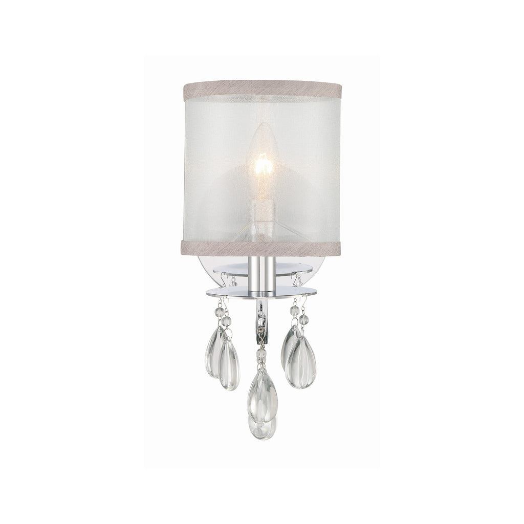 Crystorama Hampton 5.5'' Sconce in Polished Chrome - Additional View