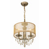 Crystorama Hampton 14'' Chandelier in Antique Brass - Additional View