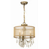 Crystorama Hampton 14'' Chandelier in Antique Brass - Additional View