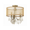 Crystorama Hampton 14'' Semi Flush Mount in Antique Brass - Additional View