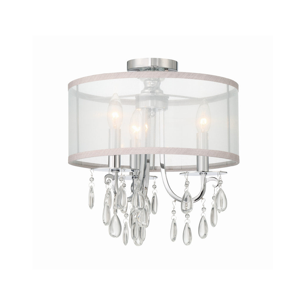Crystorama Hampton 14'' Semi Flush Mount in Polished Chrome - Additional View