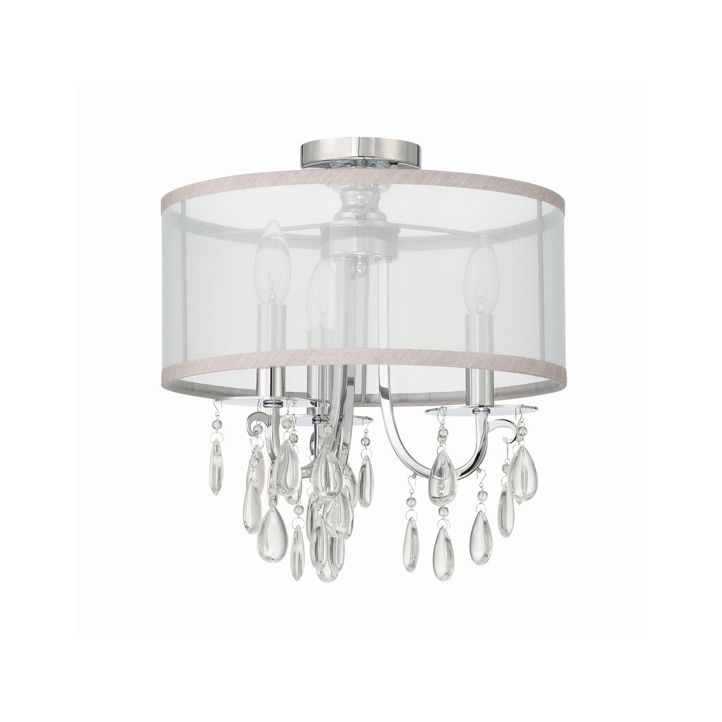 Crystorama Hampton 14'' Semi Flush Mount in Polished Chrome - Additional View