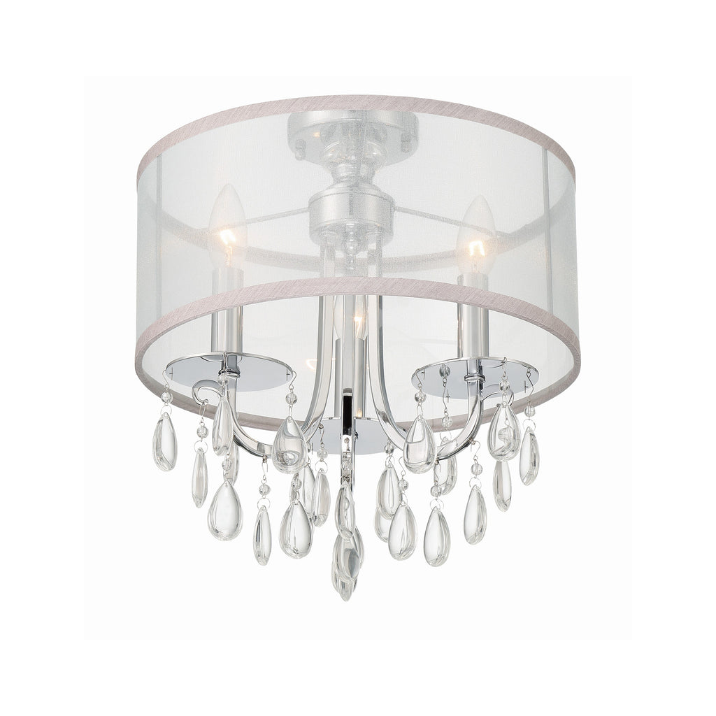 Crystorama Hampton 14'' Semi Flush Mount in Polished Chrome - Additional View