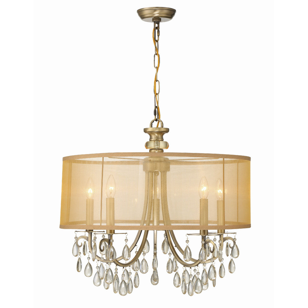 Crystorama Hampton 24'' Chandelier in Antique Brass - Additional View