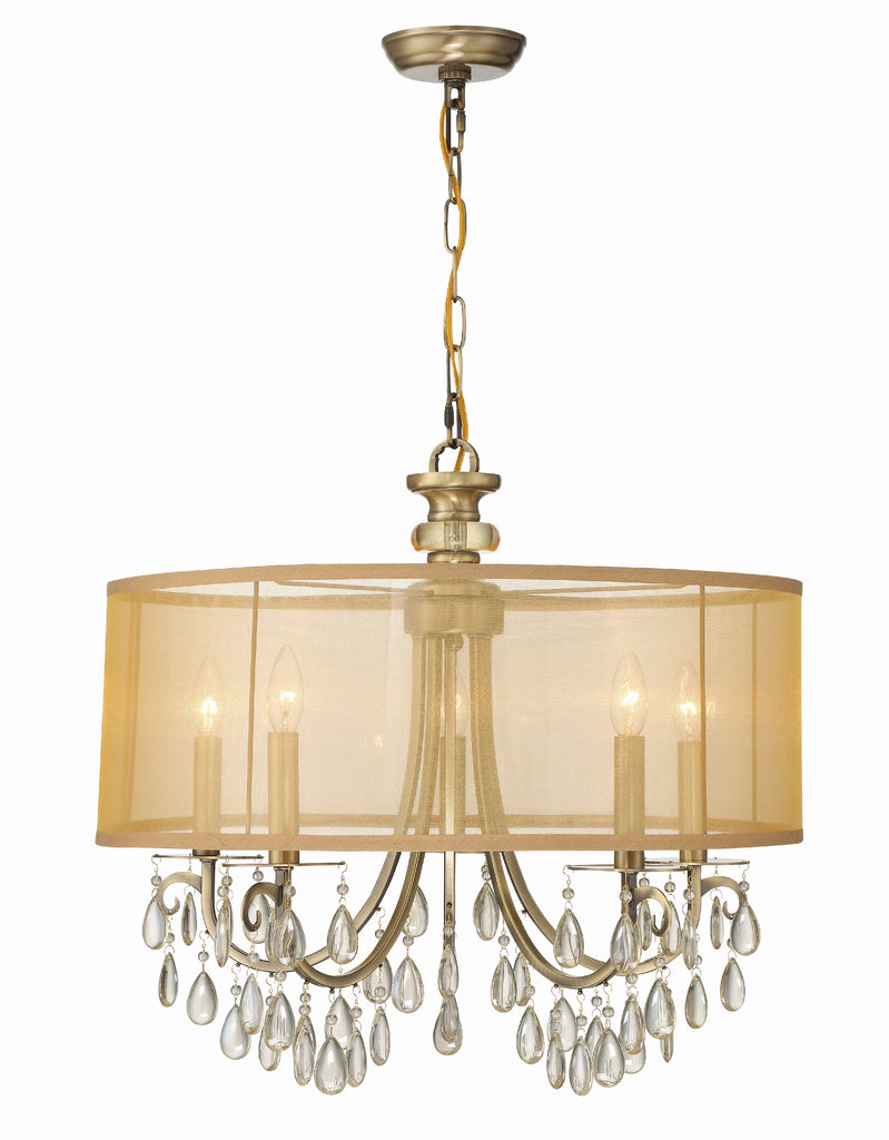 5625-AB Hampton 5 Light Chandelier | Alternate Image