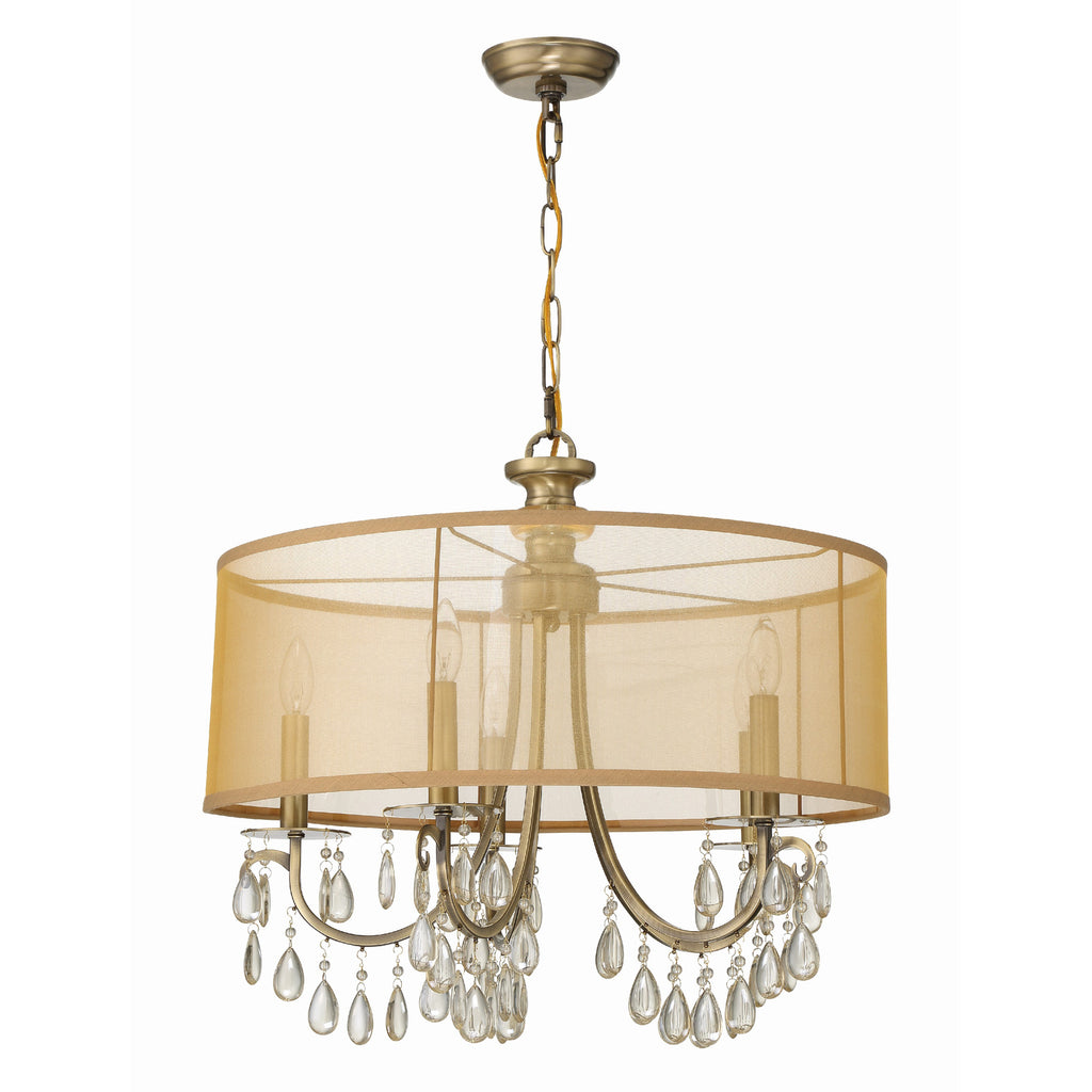 Crystorama Hampton 24'' Chandelier in Antique Brass - Additional View